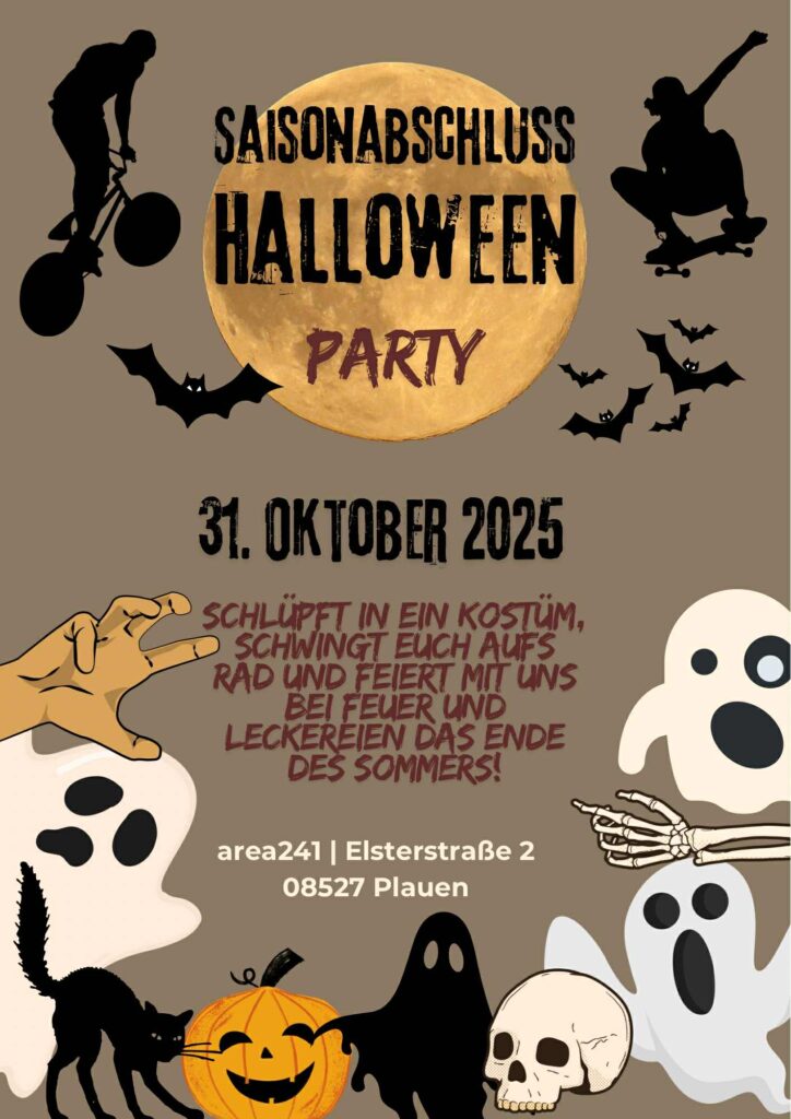 Saisonabschluss | Halloween Party im Skatepark Plauen
